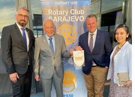 Exchange of Fanions with the Rotary Club Sarajevo