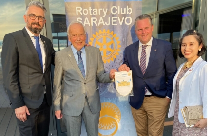 Exchange of Fanions with the Rotary Club Sarajevo