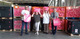 Members of Rotary Genève International at Palexpo to assist with "Caddies Pour Tous" at the end of August.